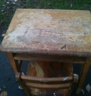 Vintage Wood Student Desk & Chair, Local Pickup, Florham Park, NJ