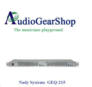 Nady GEQ 215 2 Channel 15 Band Graphic Rack Equalizer