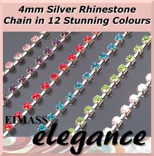 Diamante Rhinestone Chain Trimming Jewellery Sew or Glue On   SAME DAY 