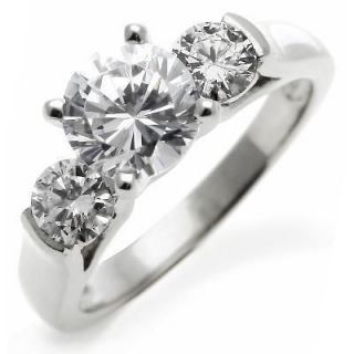 New SI1/G Real 1.01Ctw Round Cut Diamond 14Kt Gold Three Stone Wedding 
