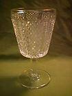 PANELLED DIAMOND POINT 6 GOBLET BY FOSTORIA   CRYSTAL