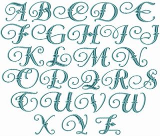 ABC Designs Castle Monogram Font Machine Embroidery Designs 4x4 hoop