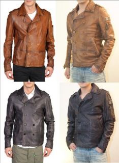 Diesel leather jacket Lorni (size S in washed Grey and washed Brown)