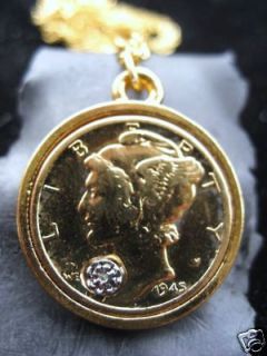 mercury dime pendant in Jewelry & Watches