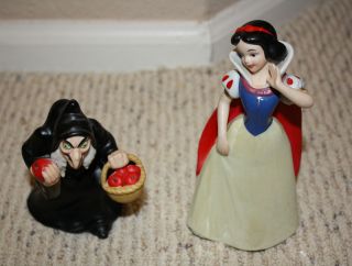 Vintage Disney Ceramic Figurines   Snow White and The Old Hag