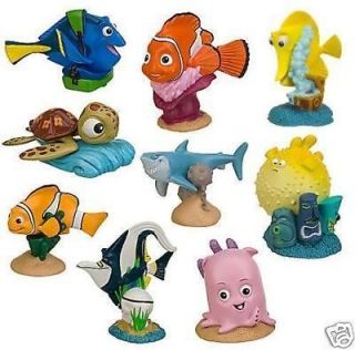 Disney Pixar Finding Nemo Figurine Playset Dory Squirt Bruce Cake 