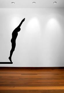 Diver On Diving Board Sports Swimming Pool Vinyl Wall Decal/Sticker 