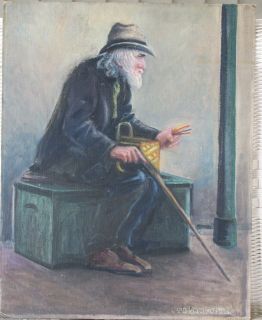 Old Man Selling Pencils Oil Am​erican 1930s ​James Dixon Shepherd