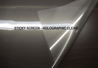 Sticky Screen   Rear Projection Screen Film. Holographic Clear