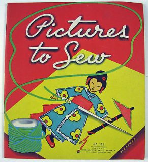 1937 Booklet with “Pictures to Sew” by the Saalfield Publishing Co