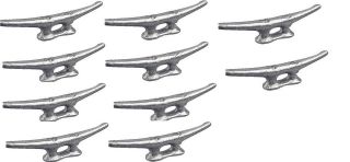 MARINE DOCK CLEAT 3 1/2 GALVANIZED OPEN BASE BOAT 10 PACK