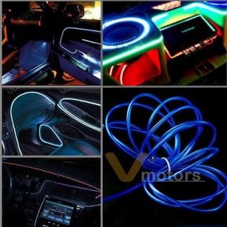 12V PVC Bright Blue Neon Glowing Strobing Electroluminescent EL Wire 