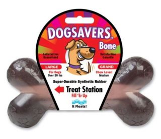   Pawtrack Dogsavers Bone W/Treat Station SM Rubber Dog Toy ASST Colors
