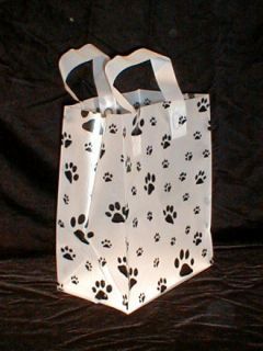 Gift Party Shopping Bags Dogs Cats Paw Prints (25) New
