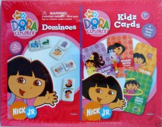 DORA the EXPLORER Dominoes Kidz Cards Games Nick Jr NIB