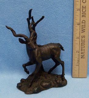 Franklin Mint HEAVY Bronze Greater Kudu Figurine 1976 Don Pollard 