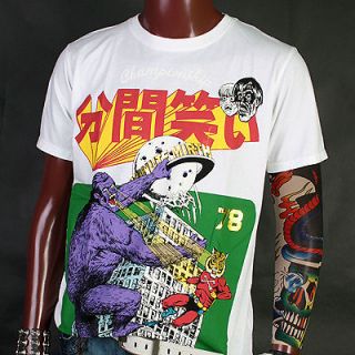 ma0255w Minute Mirth King Kong Tiger Mask Hero Comic Vintage T Shirt L