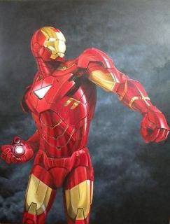 Oil Painting Iron Man Avengers Stark Original COMIC ART by J 