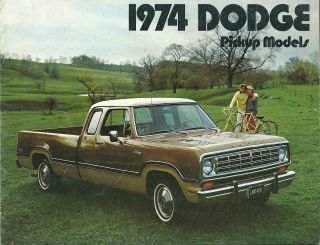 1974 DODGE PICKUP Pick Up Truck Brochure D100, D200, D300, D 
