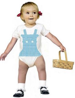 Baby Dorothy 6m 12m 18m 24m 2T creeper outfit funny oz blue dress cute 
