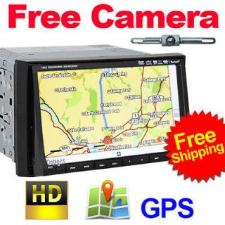 Double 2 Din HD GPS Navi 7 Car DVD CD Player Radio Ipod BT Touch 
