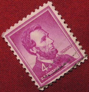 ABRAHAM LINCOLN 4 CENT UNITED STATES POSTAGE STAMP 1954