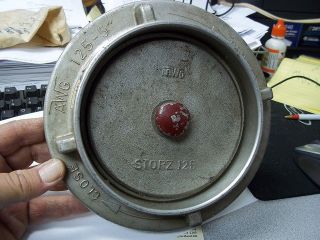 VINTAGE AWG 5 STORZ 125 FIRE TRUCK EQUIPMENT FIRE HOSE ENGINE INTAKE 