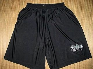 RIDGE FOOTBALL Shorts Size MEDIUM Black Nylon Spandex TEAM UNIFORM