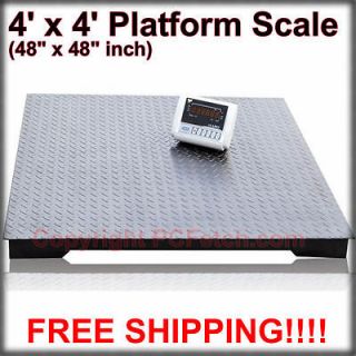 New 48 x 48 4x4 Platform Weighing Pallet Warehouse Scale   2 TONS 