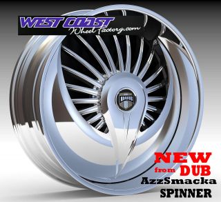 DUB Spinner 24 WHEEL Set SKIRTZ Spinners NEW DUB AzzSmacka Spin 