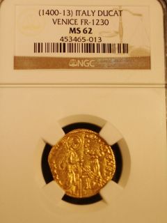 1400 1413 MS62 GOLD VENETIAN (DUCAT) ZECCHINO   NGC