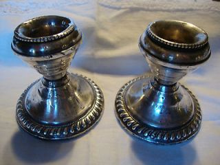 STERLING SILVER N S CO WEIGHTED CANDLESTICK HOLDERS