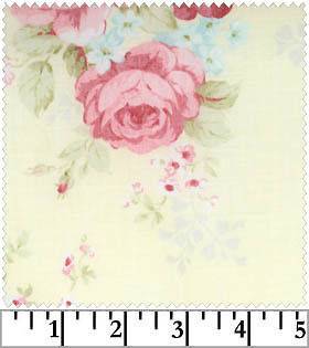 Large Roses on Cream, Durham Quilt, Lecien Japan, Pink Flower Floral 