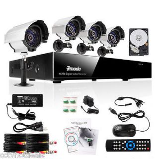 Zmodo 4 CH Channel DVR Indoor Outdoor Home Video Surveillance Camera 