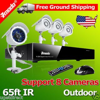  Security DVR 4 Outdoor CCTV Camera Surveillance System No Hard Drive