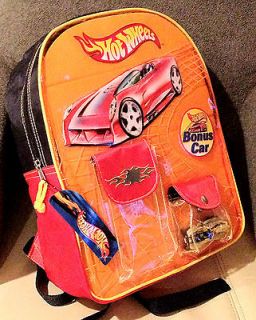 RARE HOT WHEELS BACKPACK W SEALED XS IVE CAR NEW WITH TAG NWT LONG 