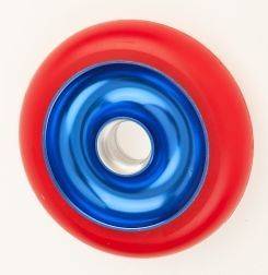 EAGLE SPORT 100MM RED ANODISED BLUE METAL CORE SCOOTER WHEEL extreme 