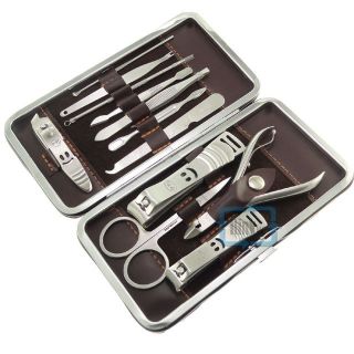   Steel Nail Clippers Knife Needle Ear Pick Manicure Pedicure Set Kit J4