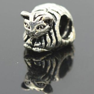 Persian Cat Sterling Silver European Charm Bead for Bracelet/Necklace 