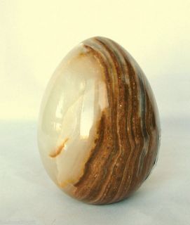 BEAUTIFUL ONYX MARBLE EGG HAND CARVED IN PAKISTAN NEW