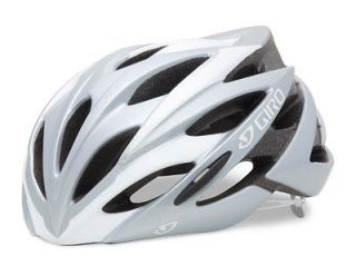 Giro Savant White/Silver Road Bike Helmet Size Medium