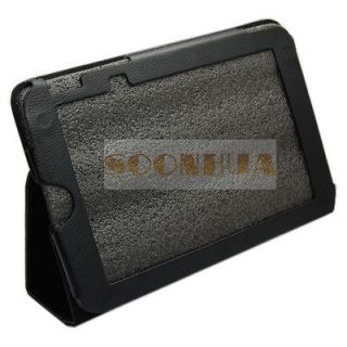 Leather Stand Cover Case For Toshiba Thrive Tablet 10.1 AT100 Black