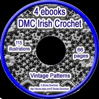 1910 DMC Irish Crochet Victorian Pattern 4 Ebooks Cd