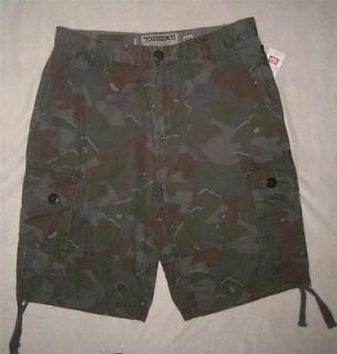 NWT ECKO UNLTD MEN CAMORIFFIC CARGO SHORTS SIZE 36 CAMO FREE US 