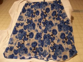 Womens Jones Wear blue mutil color floral skirt size choice 6 14 or 