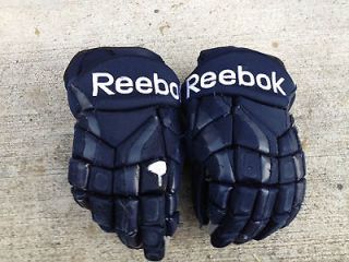 REEBOK 11K Pro Stock 14 Hockey Gloves Edmonton OIlers Navy 053