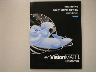 enVision Math Grade 3 California ed Interactive Daily Review Workbook 