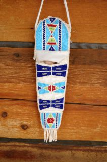 Minature Replica of Traditional Crow Indian Beaded Cradleboard 