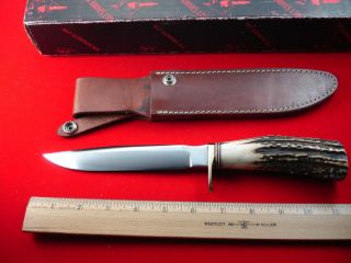 BLACKJACK EFFINGHAM KNIFE STAG 1 7 WITH POLISHED BLADE