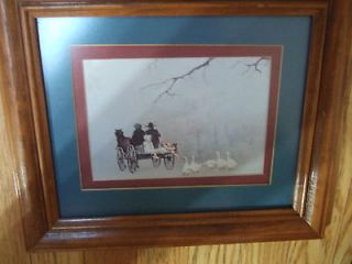 HOME INTERIOR GEESE CHASING THE HORSE & WAGEN